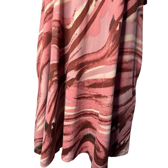 Vibe Sportswear Dress Women's size 2X Pink Mauve Marbled Short Sleeve Pocket Min - Picture 10 of 12